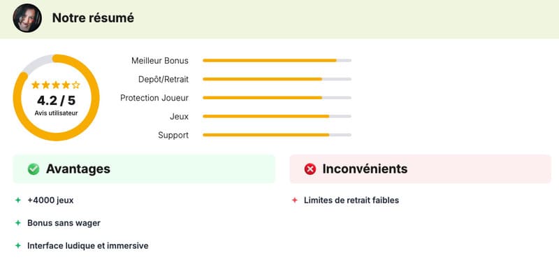 avis de casino notre résumé